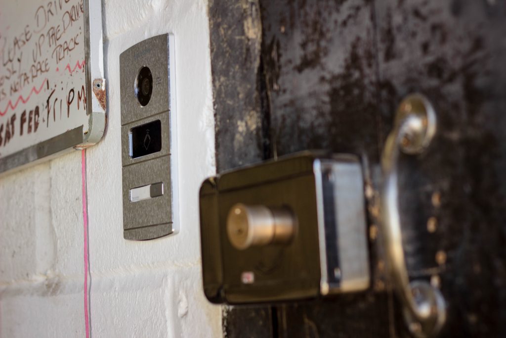 Access control on tack room door at The Oaks Bodmin
